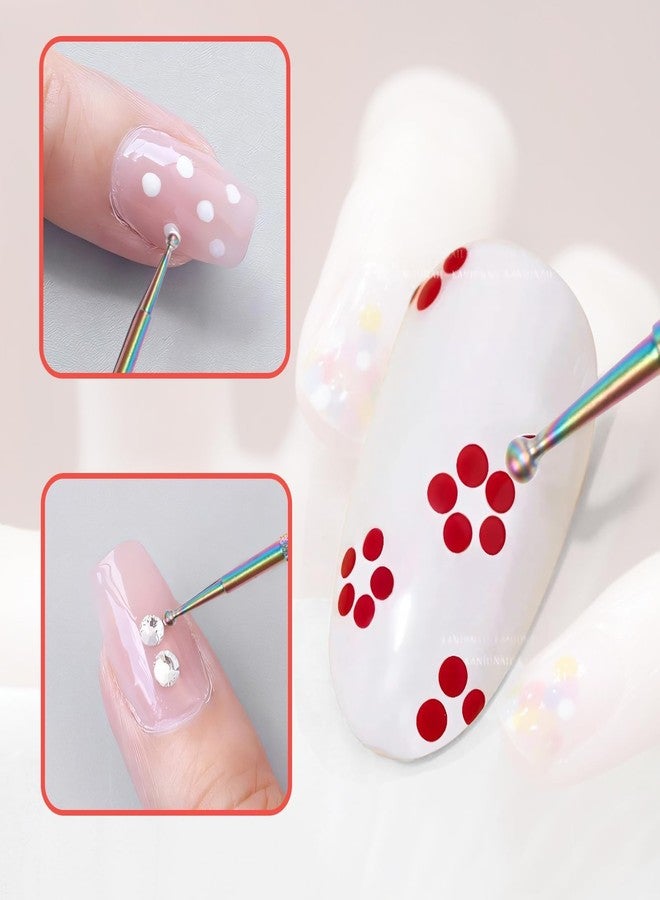 Foyods Nail Dotting Tool, 4 PCS Professional Nail Art Dotting Tool Ball End Nail Dotting Tool for Painting Nail Design Pattern Embossing，Art Dot Tools - Image 4